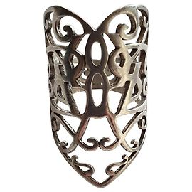 Yves Saint Laurent YSL ring in vintage silver Silvery