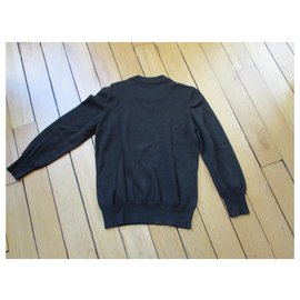 Louis Vuitton-Jersey negro de lana, taille m.-Negro