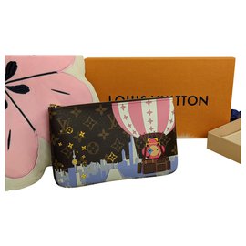 Louis Vuitton-lined Zip Pochette-Brown