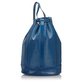 Louis Vuitton Blue Epi Randonnee GM Blau
