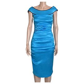 Luc Duchène Vestido de seda turquesa de Luc Duchene Turquesa