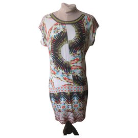 Autre Marque Vestido de seda multicolor Multicolor