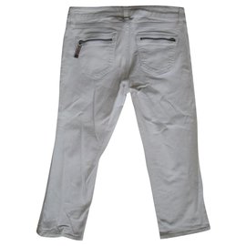 Burberry-Pantalons, leggings-Blanc