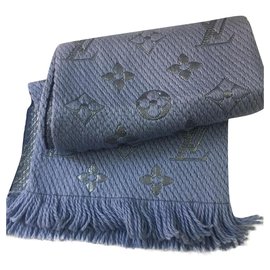 Louis Vuitton-LOGOMANIA SCARF-Blue