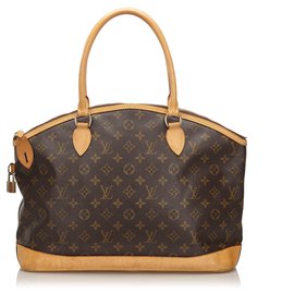Louis Vuitton-Louis Vuitton Brown Monogram Lockit Horizontal-Brown