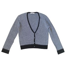 Autre Marque Cardigã Stefanel de algodão preto e branco Preto Branco