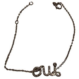 Dior-Bracelet Oui avec diamants lettres OUI-Argenté