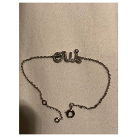 Dior-Oui bracelet with diamonds OUI letters-Silvery