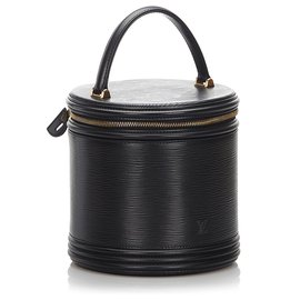 Louis Vuitton-Louis Vuitton Black Epi Cannes Vanity Case-Black