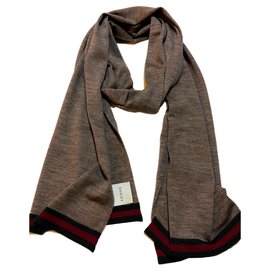 Gucci-Gucci wool scarf-Light brown