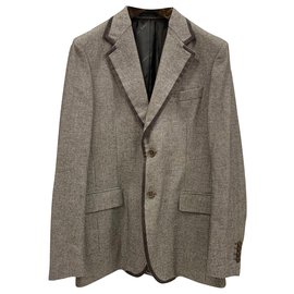 Salvatore Ferragamo-Sartorial evening jacket-Brown