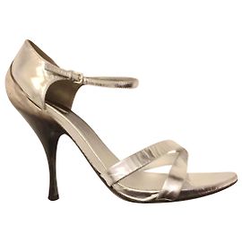 Miu Miu Silberne Abend Sandalen Silber