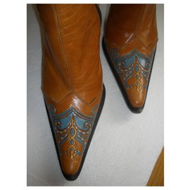 Le Silla-Ankle Boots-Cognac