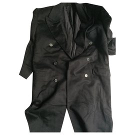 Yves Saint Laurent-chic coat YSL-Black
