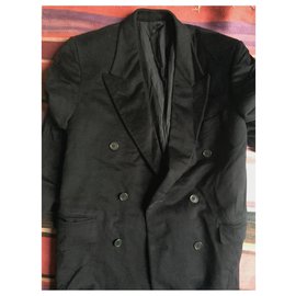 Yves Saint Laurent-chic coat YSL-Black