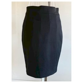 Sportmax-vintage 90s skirt-Black