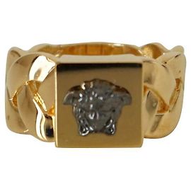 Versace Bague tête de méduse Doré