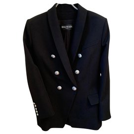 Balmain-Black classic Balmain jacket-Black