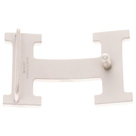 Hermès-Hermès belt buckle 5382 in matt silver-Silvery