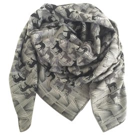 Hermès-Grand Carré Hermès-Grey