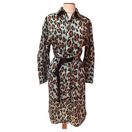 Kenzo Vestidos Estampado de leopardo