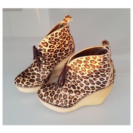 Serafini-Serafini boots wedge heels.-Leopard print