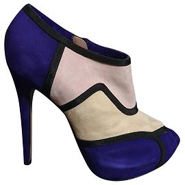 John Richmond Multi Color Suede Heels Multiple colors