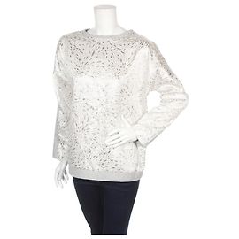 Blusa de Moletom Cinza e Prata Day Birger & Mikkelsen Prata Cinza