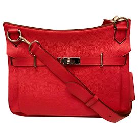 HERMÈS:  Sac JYPSIÈRE 33 cm Comme Neuf Corail
