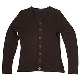 Autre Marque Darling Harbour Strickjacke braun aus Kaschmir und Seide Braun