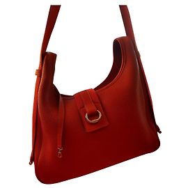 Hermès Tsako Handtasche Rot Lammleder Rot