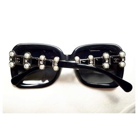 Chanel-Chanel Bijou Sonnenbrille (Limitierte Auflage, beschränkte Auflage)-Schwarz