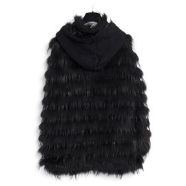 Fendi-BLACK CASHMERE FOX FR38-Noir