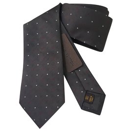 Louis Vuitton Silk Tie Dark Grey Dark grey