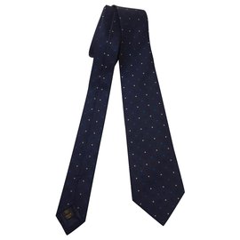 Louis Vuitton corbata de seda Azul