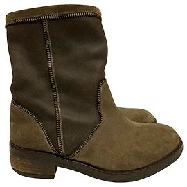 Autre Marque Ras Ankle Boots Grey Suede Size 35 Grey