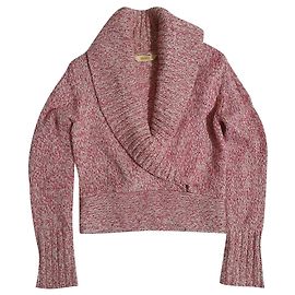 Pull Tommy Hilfiger rose et blanc laine acrylique M Multicolore