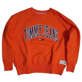 Tommy Hilfiger Tommy Jeans Sweatshirt Baumwolle orange Logo Oversize Orange