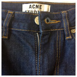 Acne-Blue jeans Aguja reforma cruda-Azul