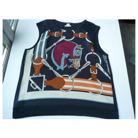 Hermès-HERMES Top Twillaine T44 very good condition-Black