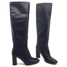 Zara botas de cuero negro Negro