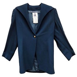 giacca vintage Lanvin 38 Blu navy