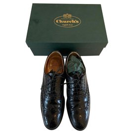 Church's-Polished Binder Oxford Brogue Black-Black