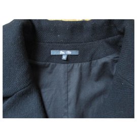 Bel Air-Woolen cloth overcoat, taille 2.-Black