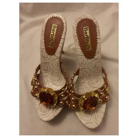 Barbour-Bejewelled rose sandals-Brown,Golden