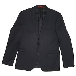 Hugo Boss Black Wool Blazer Jacket Size 54 Black