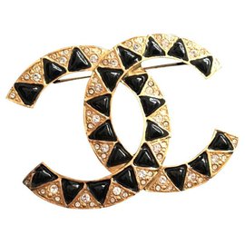 Chanel-Pins & Broschen-Schwarz,Golden