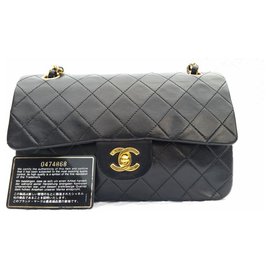 Chanel-Classic Chanel Matelasse 2.55 double flap bag-Black