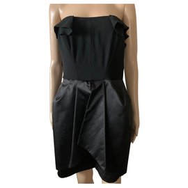 Autre Marque Schwarzes Polyester Kleid Größe 46 Schwarz