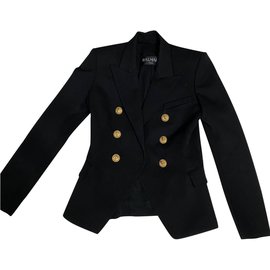 Balmain-Jackets-Black